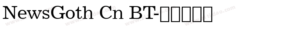 NewsGoth Cn BT字体转换